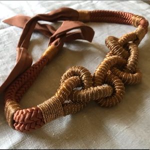 80s belt Womens belt fall belt brown gold OS